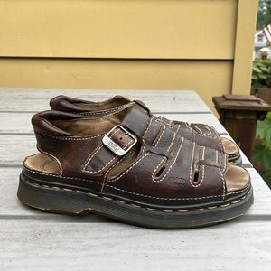 Brown Dr. Marten vintage fisherman platform sandals